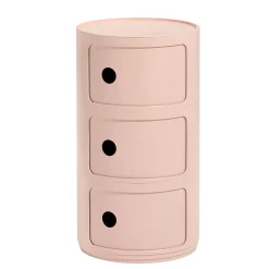 Kartell Ablage Componibili Bio Plastikmaterial/ 3 Schubladen - Naturliches & Biologisch Abbaubares Material - Rosa Discount