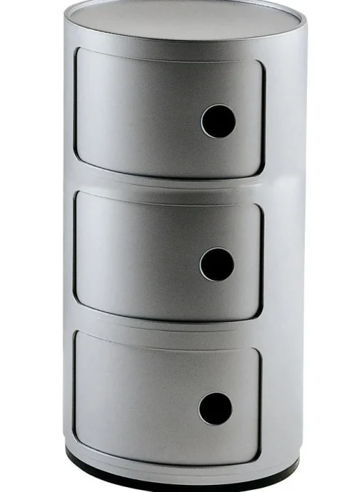 Kartell Ablage Componibili Plastikmaterial Grau - Silber Best