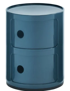 Kartell Ablage Componibili Plastikmaterial Blau / 2 Facher - H 40 Cm - Petrolblau Clearance