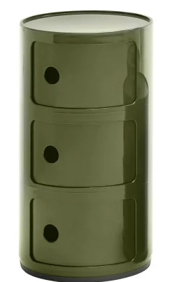 Kartell Ablage Componibili Plastikmaterial / 3 Facher - H 58 Cm - Grun Outlet