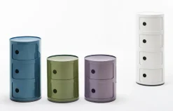 Kartell Ablage Componibili Plastikmaterial / 3 Facher - H 58 Cm - Grun Outlet