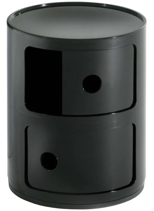 Kartell Ablage Componibili Plastikmaterial- Schwarz Glanzend Fashion