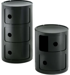 Kartell Ablage Componibili Plastikmaterial- Schwarz Glanzend Fashion