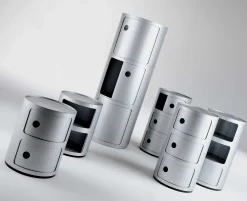 Kartell Ablage Componibili Plastikmaterial- Schwarz Glanzend Fashion