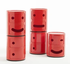 Kartell Ablage Componibili Smile N°1 Plastikmaterial / 2 Schubladen - H 40 Cm - Rot Fashion
