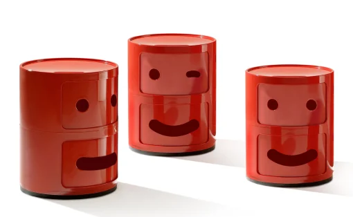 Kartell Ablage Componibili Smile N°1 Plastikmaterial / 2 Schubladen - H 40 Cm - Rot Fashion