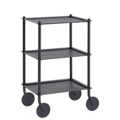 Muuto Ablage Flow Metall Blau / 3 Ablageplatten - Gepragter Stahl - Graublau Fashion