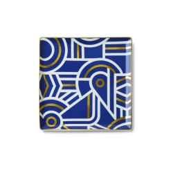 Octaevo Ablage Greco Keramik Bunt / Schalchen - Porzellan / 15,5 X 15,5 Cm - Blau - Gold - Weis Cheap