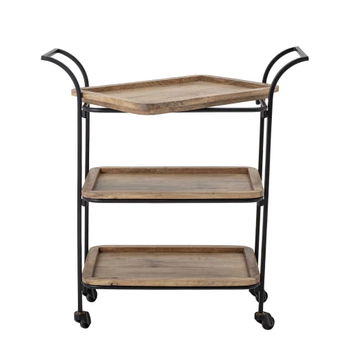 Bloomingville Ablage Ling Holz Natur / 3 Abnehmbare Tabletts Aus Mangoholz - - Holz Natur - Schwarz Sale