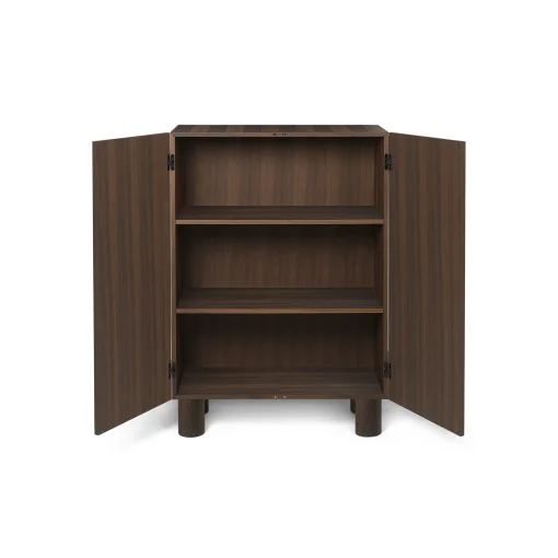 Ferm Living Ablage Post Holz Natur / L 92 X H 134 Cm -  Handgefertigte Einlegearbeiten - Geraucherte Eiche Fashion