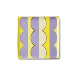 Octaevo Ablage Riviera Wave Keramik Bunt Violett / Schalchen - Porzellan / 15,5 X 15,5 Cm - Gelb - Gold - Violett Hot