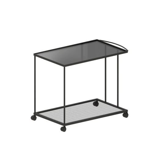 Zeus Ablage Tristano Metall Glas Grau / Glas & Stahl 87 X 50 X H 69 Cm - Grau - Metal Gun Sale