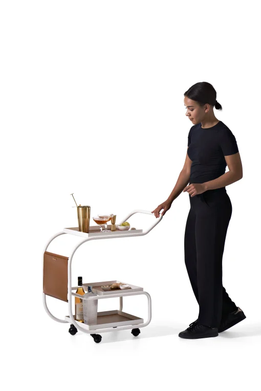 Opinion Ciatti Ablage Zenzero Metall Leder Weis Braun / Metall & Recyclingleder - Braun - Weis Flash Sale