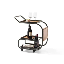 Opinion Ciatti Ablage Zenzero Metall Leder Braun Grun / Metall & Recyclingleder - Braun - Dunkelgrun Outlet