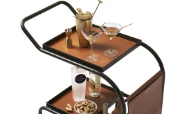 Opinion Ciatti Ablage Zenzero Metall Leder Braun Grun / Metall & Recyclingleder - Braun - Dunkelgrun Outlet