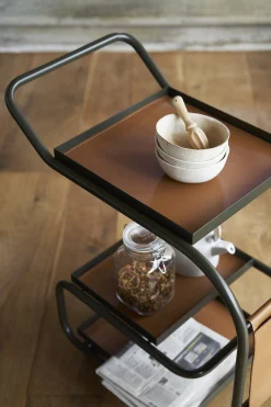 Opinion Ciatti Ablage Zenzero Metall Leder Braun Grun / Metall & Recyclingleder - Braun - Dunkelgrun Outlet