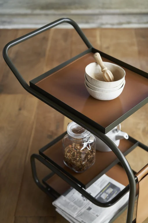 Opinion Ciatti Ablage Zenzero Metall Leder Braun Grun / Metall & Recyclingleder - Braun - Dunkelgrun Outlet