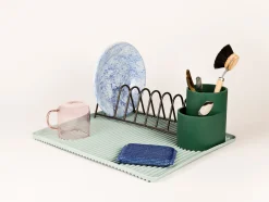 Hay Abtropfgestell Dish Drainer Plastikmaterial Blau / Tablett - Hellblau Store