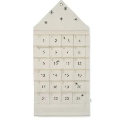 Ferm Living Adventskalender Star Textil Weis Beige / Stoff - 24 Tage / L 50 X H 100 Cm - Sand Fashion