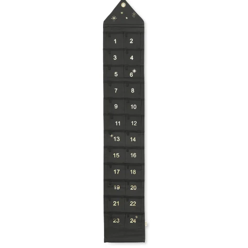 Ferm Living Adventskalender Star Textil Grun / Stoff - 24 Tage / L 25 X H 150 Cm - Dunkelgrun Sale