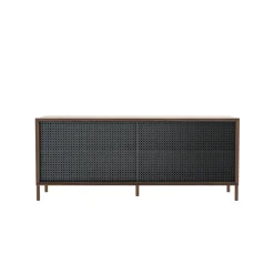 Harto Anrichte Gabin Grau Holz Natur / Tv-Möbel L 122 Cm - Eiche & Metall - Nussbaum - Schiefergrau Flash Sale