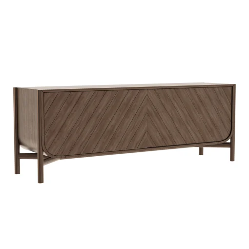 Harto Anrichte Marius Holz Natur / Tv-Möbel L 185 X H 65 Cm - Nussbaum Best