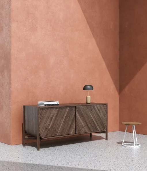 Harto Anrichte Marius Holz Natur / Tv-Möbel L 155 X H 65 Cm - Nussbaum Sale