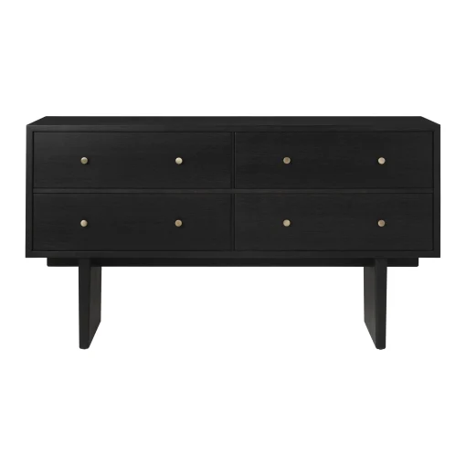 Gubi Anrichte Private Holz Schwarz / L 160 Cm - 4 Schubladen - Braun-Schwarz - Messing Online