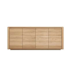 Ethnicraft Anrichte Shadow Holz Natur / Massiv  - L 203 Cm / 4 Turen - Eiche Natur Outlet