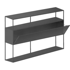 Zeus Anrichte Tristano Metall Grau / L 150 X H 103 Cm - Stahl - Glimmergrau Clearance