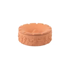 Seletti Aschenbecher Magna Graecia Keramik Orange Braun / Greche - / O 15 Cm - Terracotta Store