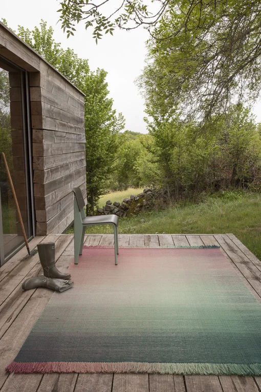 Nanimarquina Außenteppich Shade Palette 3 Textil Rosa Grun / 200 X 300 Cm - Grun - Rosa Online