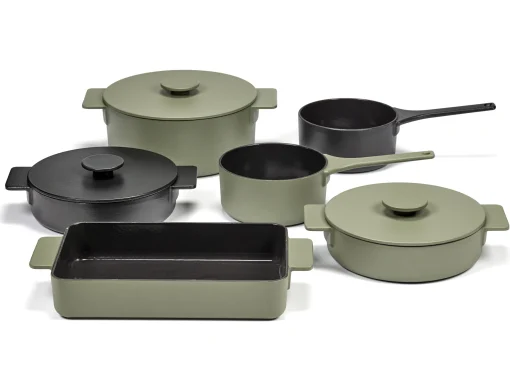 Serax Auflaufform Surface Metall Grun / Emailliert - 38 X 25 Cm - Camogreen Discount
