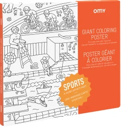 OMY Design & Play Ausmalposter Papierfaser Weis Schwarz / 100 X 70 Cm - Schwarz - Weis Outlet