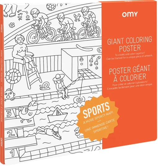OMY Design & Play Ausmalposter Papierfaser Weis Schwarz / 100 X 70 Cm - Schwarz - Weis Outlet