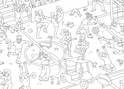 OMY Design & Play Ausmalposter Papierfaser Weis Schwarz / 100 X 70 Cm - Schwarz - Weis Outlet