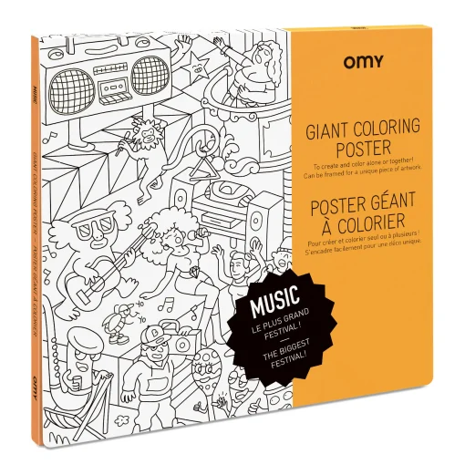OMY Design & Play Ausmalposter Papierfaser Weis Schwarz / 100 X 70 Cm - Schwarz - Weis Best