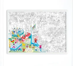 OMY Design & Play Ausmalposter Papierfaser Weis Schwarz / 100 X 70 Cm - Schwarz - Weis Best