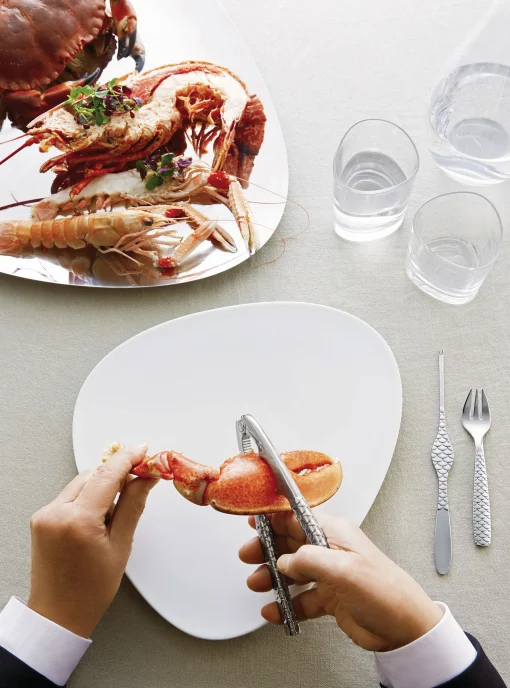 Alessi Austerngabel Colombina Fish Metall - Stahl Hot