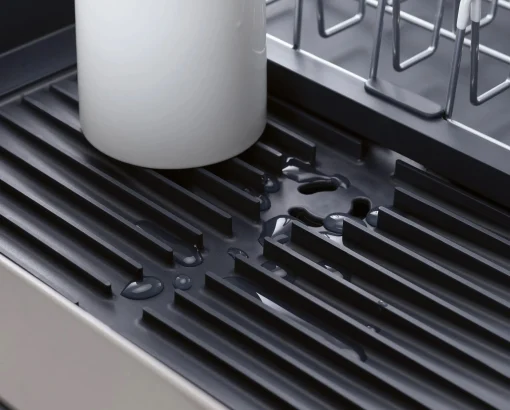 Joseph Joseph Ausziehbarer Geschirrstander Extend Steel Plastikmaterial Grau Metall / L 32 Bis 52,7 X T 36,4 Cm - Edelstahl / Ableitung Von Wasser - Anthrazitgrau - Stahl Discount