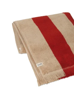 Ferm Living Badetuch Alee Textil Rot Braun / 50 X 100 Cm - Camel Clair - Rot Cheap