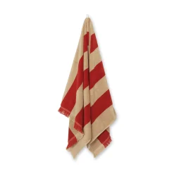 Ferm Living Badetuch Alee Textil Rot Braun / 70 X 140 Cm - Camel Clair - Rot Store