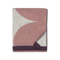 Marimekko Badetuch Harka Textil Rosa Violett / 50 X 70 Cm - Bordeaux - Gebrochen Weis - Rosa New