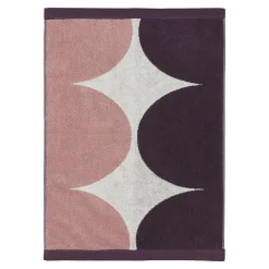 Marimekko Badetuch Harka Textil Rosa Violett / 50 X 70 Cm - Bordeaux - Gebrochen Weis - Rosa New