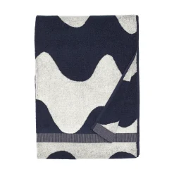 Marimekko Badetuch Lokki Textil Blau / 70 X 150 Cm - Dunkelblau - Gebrochen Weis Cheap