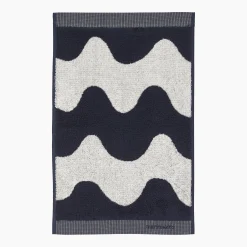 Marimekko Badetuch Lokki Textil Blau / 30 X 50 Cm - Dunkelblau - Gebrochen Weis Discount