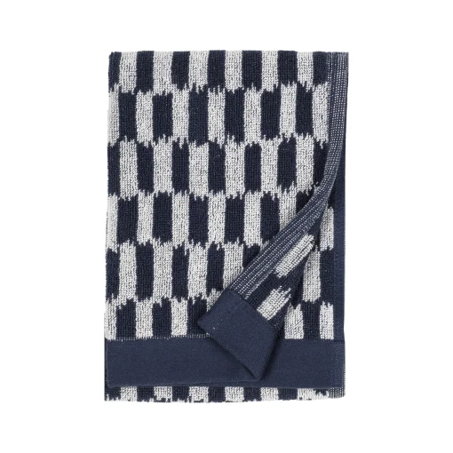 Marimekko Badetuch Piekana Textil Blau / 30 X 50 Cm - Dunkelblau - Gebrochen Weis Shop
