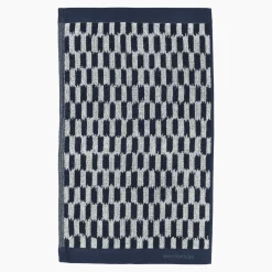Marimekko Badetuch Piekana Textil Blau / 30 X 50 Cm - Dunkelblau - Gebrochen Weis Shop