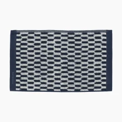 Marimekko Badetuch Piekana Textil Blau / 30 X 50 Cm - Dunkelblau - Gebrochen Weis Shop
