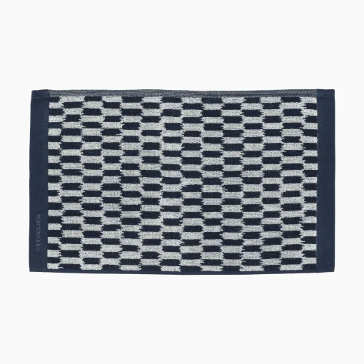 Marimekko Badetuch Piekana Textil Blau / 30 X 50 Cm - Dunkelblau - Gebrochen Weis Shop